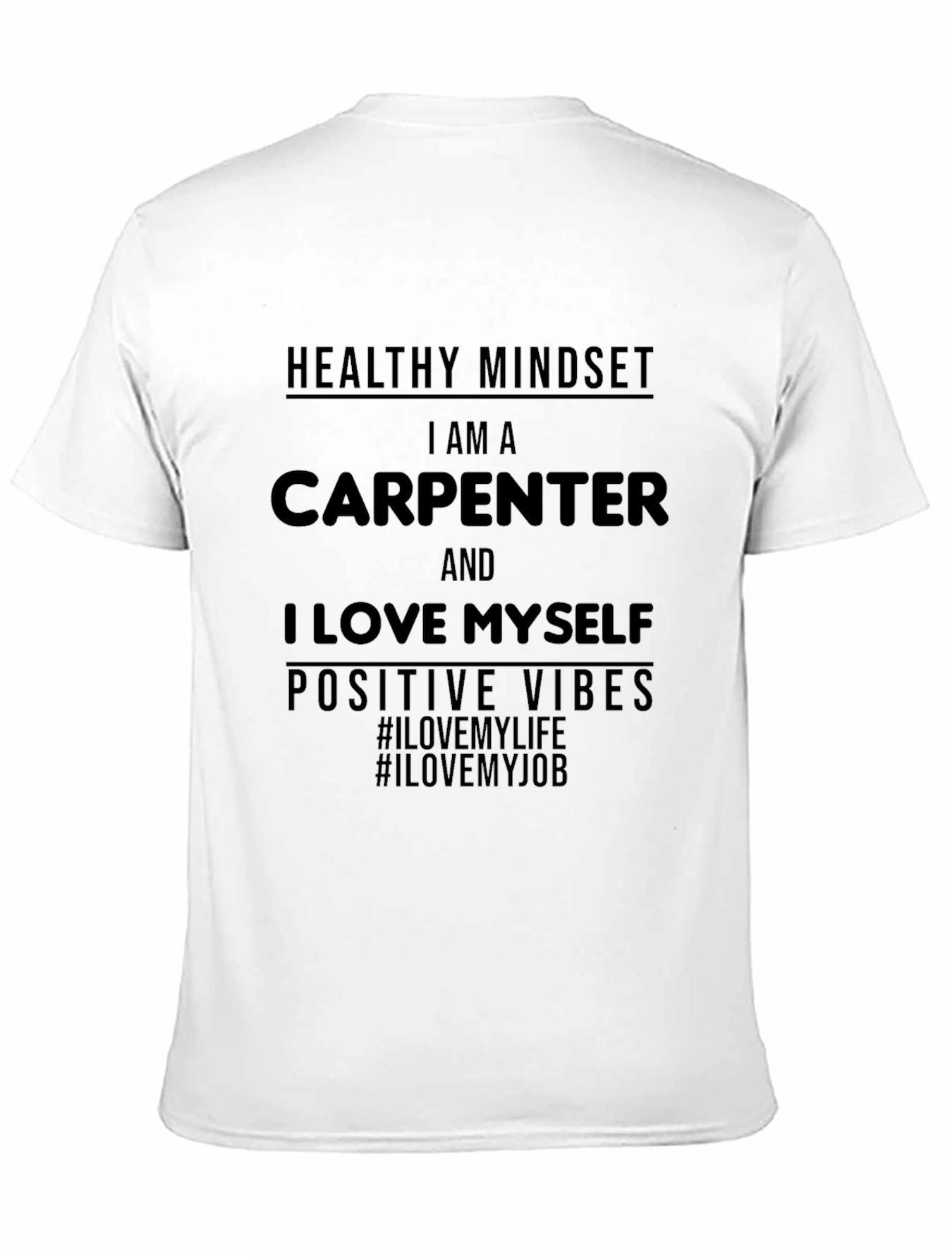 Carpenter Positive Vibes Black Graphic T-Shirt