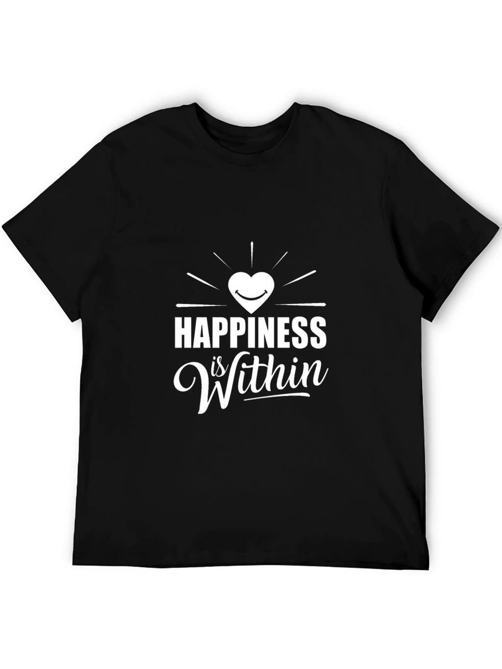 Happiness Within Black T-Shirt