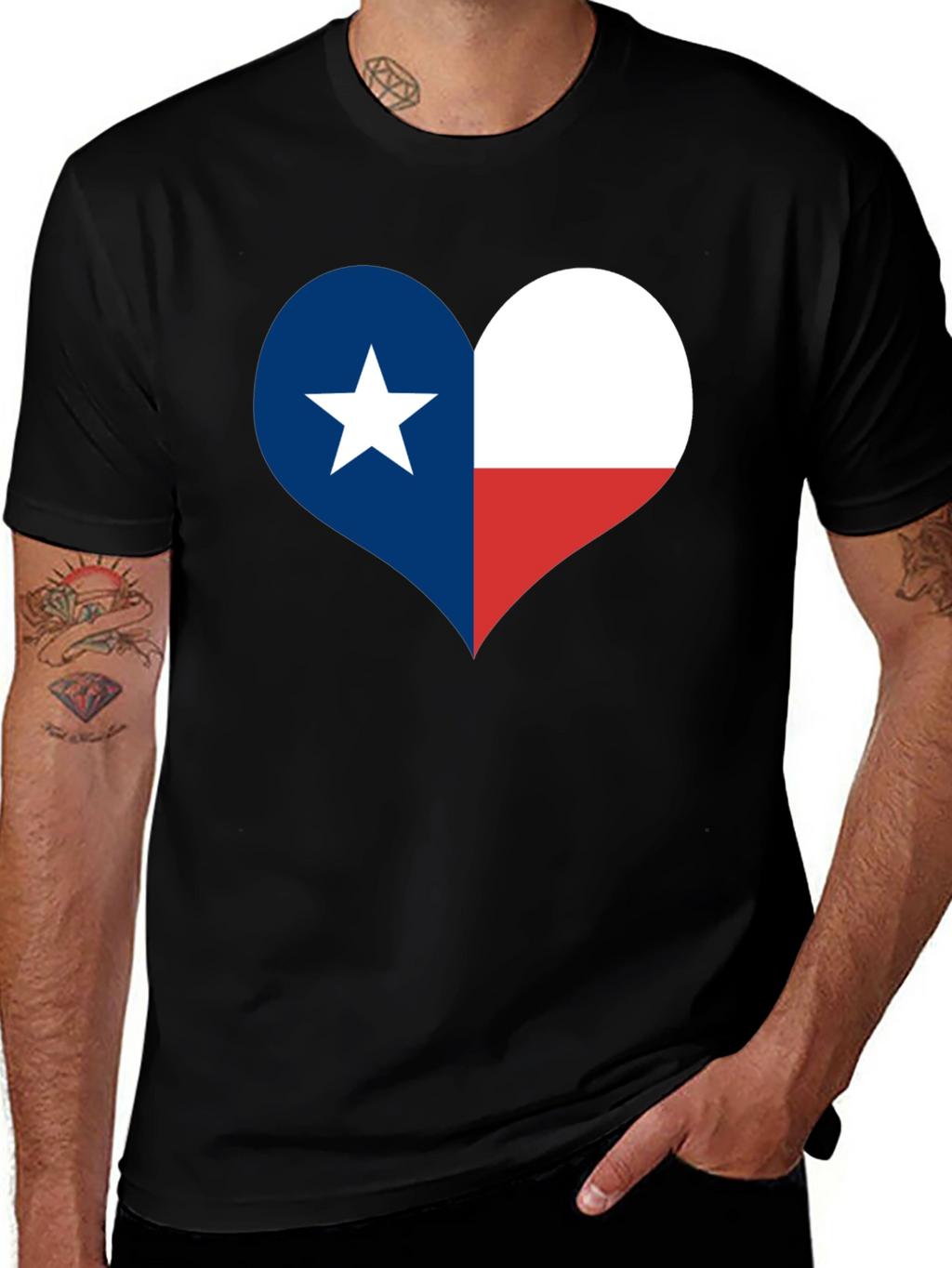 Texas Flag Heart T-Shirt - Lone Star State Pride