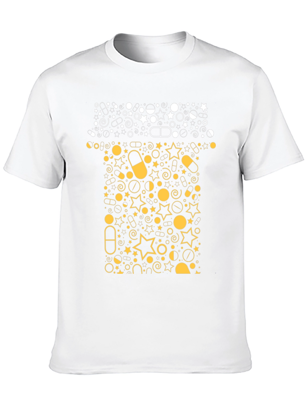 Pill Bottle Graphic Tee - Black Cotton T-Shirt