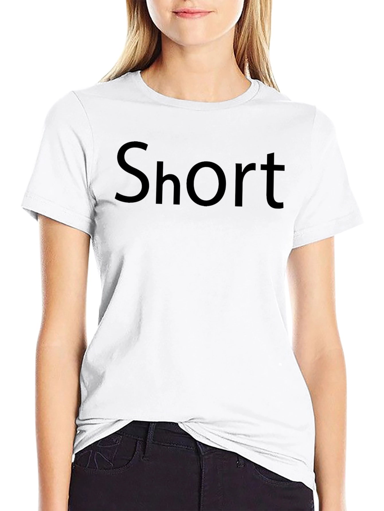 Short Text Graphic Black T-Shirt