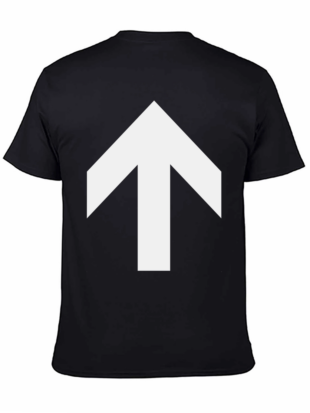 Arrow Up Graphic Tee - Casual Black T-Shirt