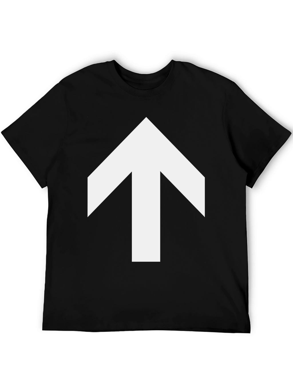 Arrow Up Graphic Tee - Casual Black T-Shirt