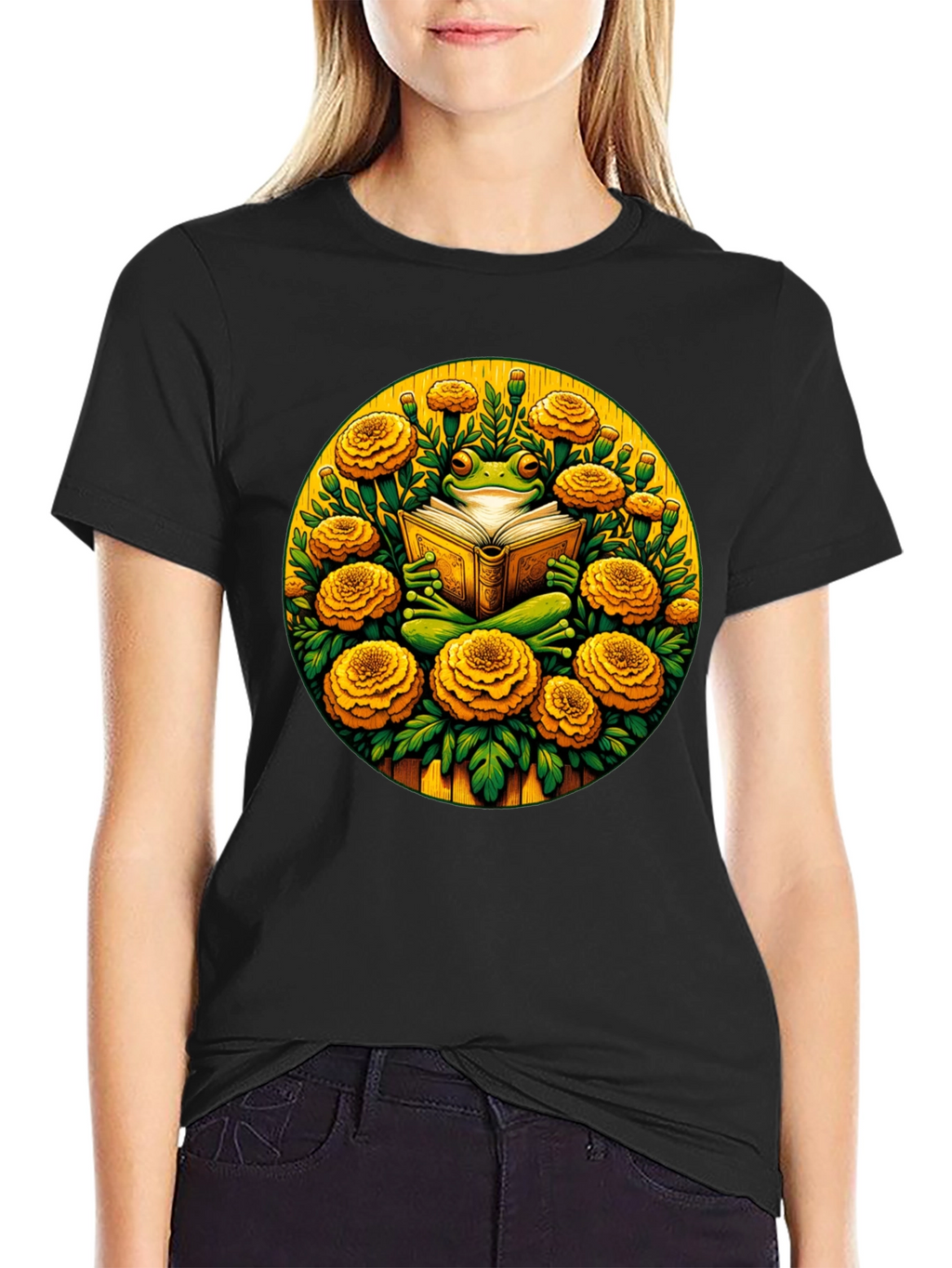 Frog Reader Graphic Tee - Bookworm T-Shirt
