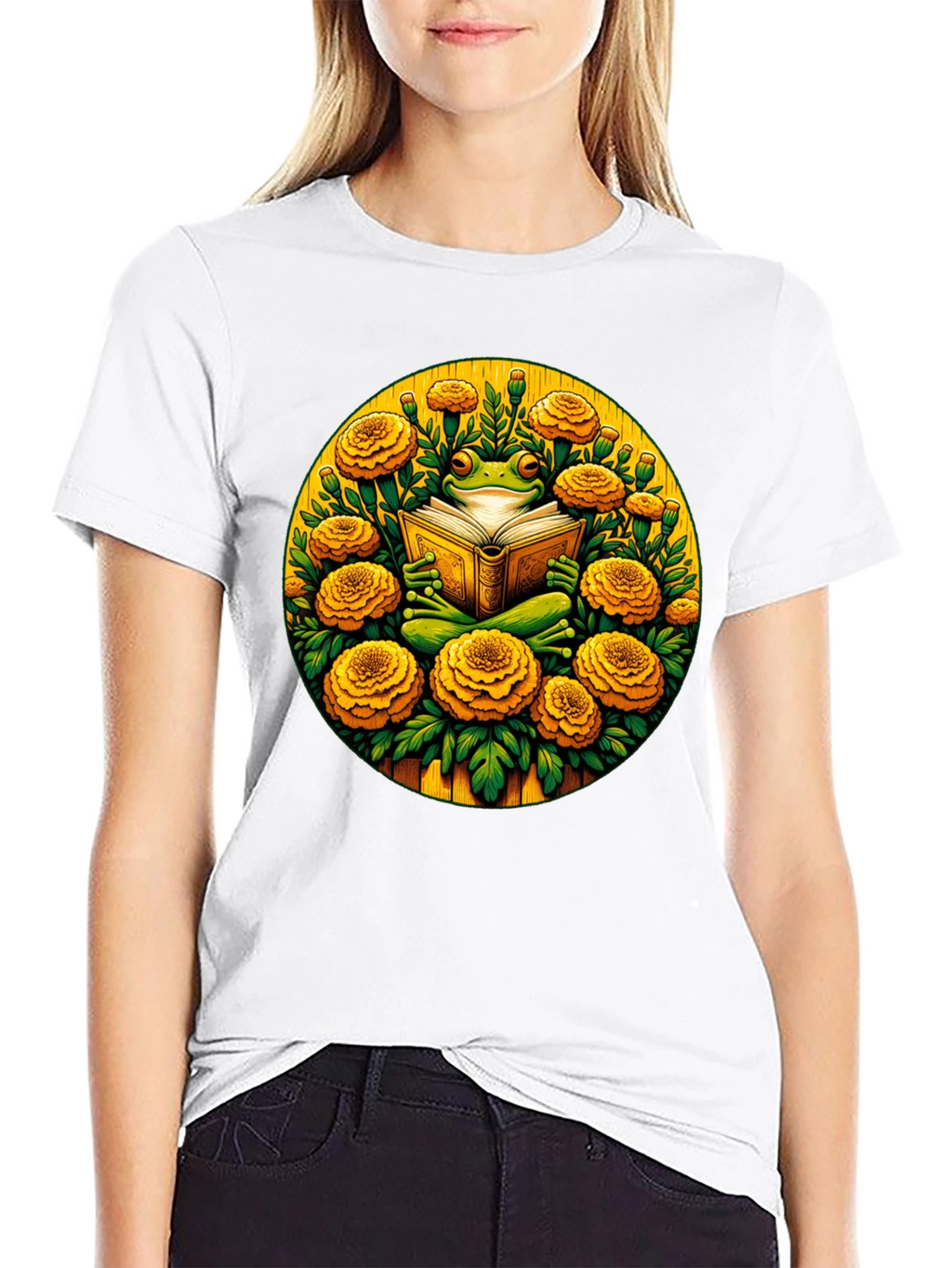 Frog Reader Graphic Tee - Bookworm T-Shirt