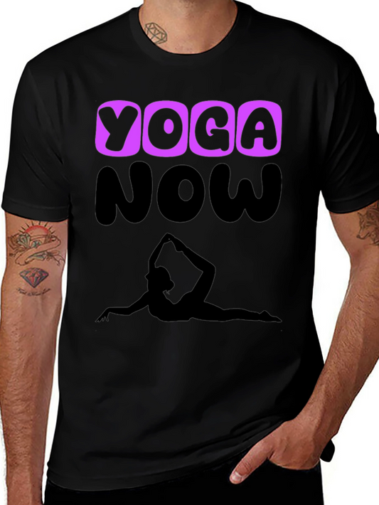 Yoga Now Graphic Tee - Black Cotton Blend