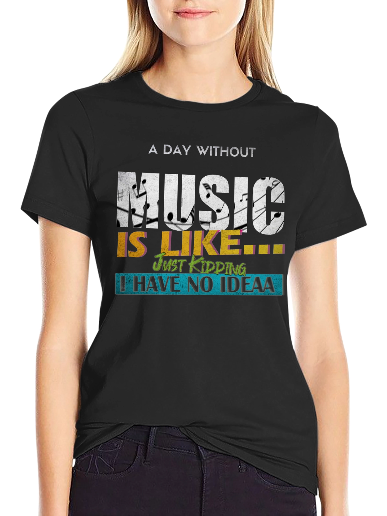 Music Lover T-Shirt - Day Without Music Funny Graphic Tee