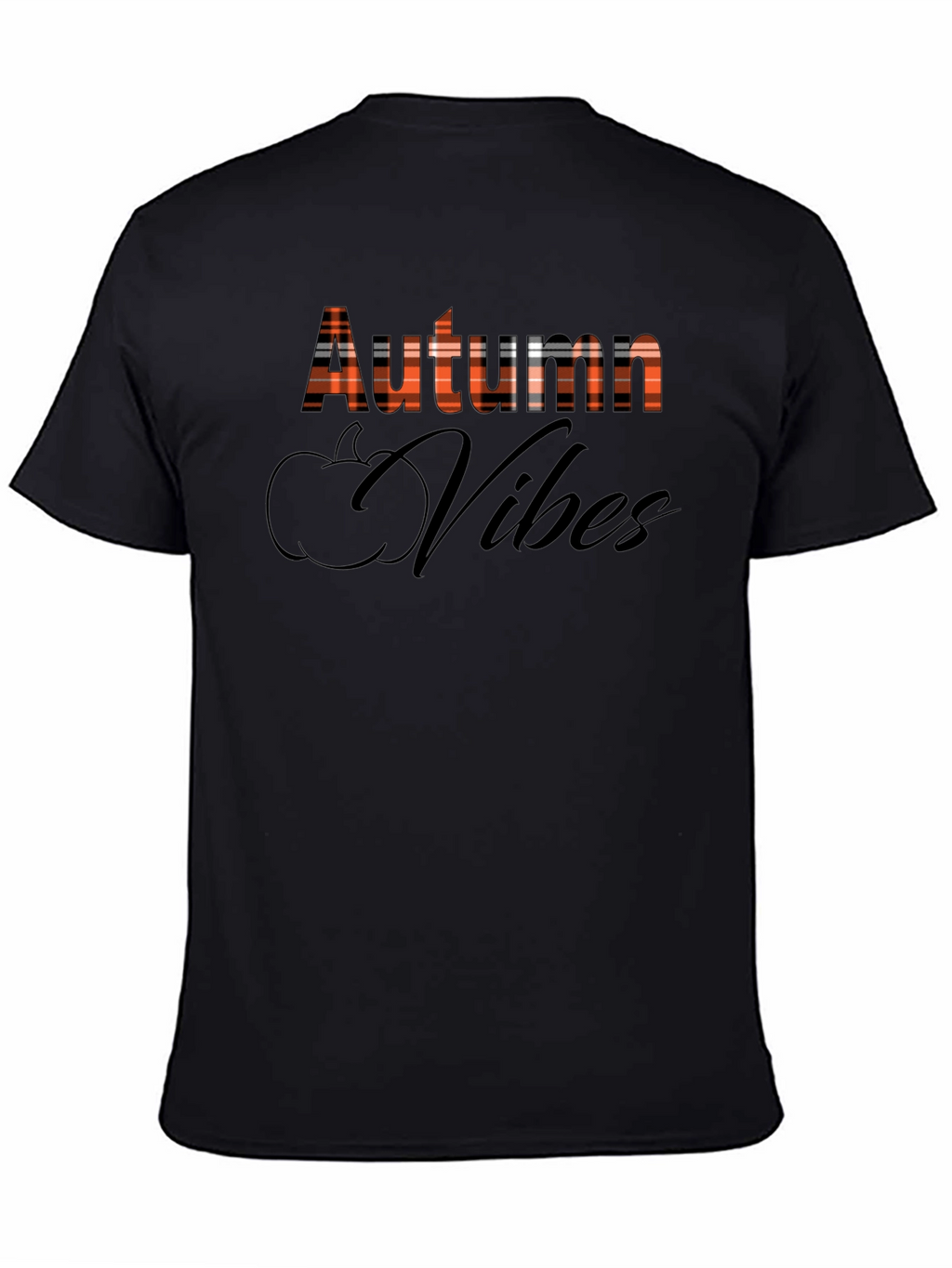 Autumn Vibes Plaid Graphic T-Shirt - Fall Season Tee