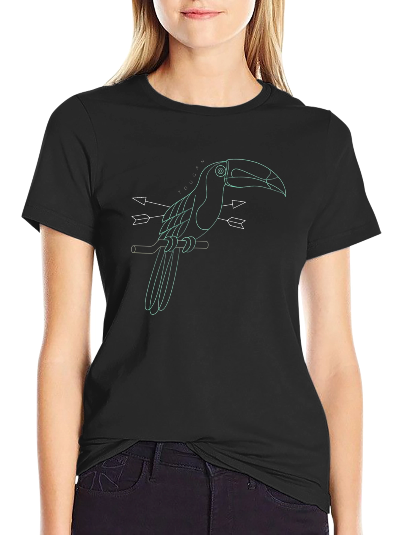Black Toucan Arrow Graphic Tee