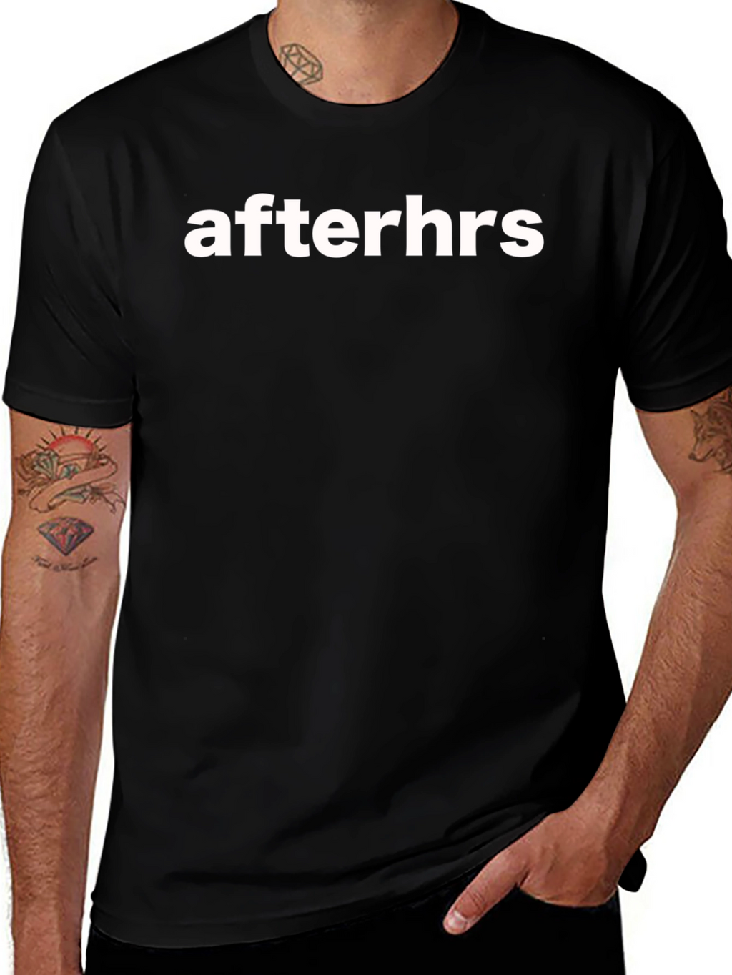 Afterhrs Graphic Tee - Stylish Black T-Shirt