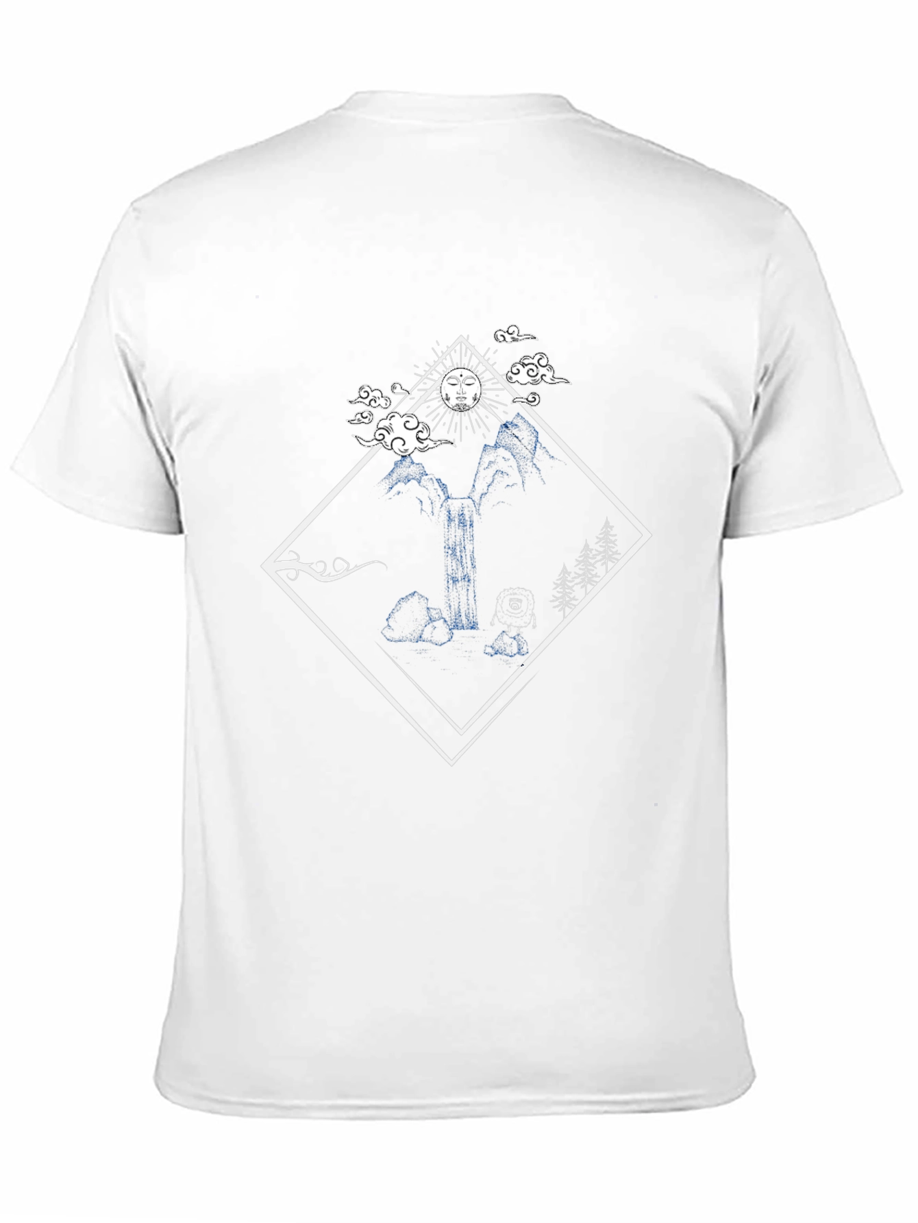 Nature Diamond Graphic Tee - Black