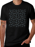 Headphone Pattern Black T-Shirt - Music Lovers Tee