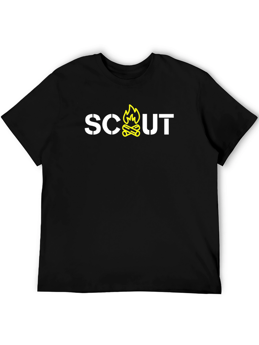 Scout Campfire Graphic Tee - Black Cotton T-Shirt