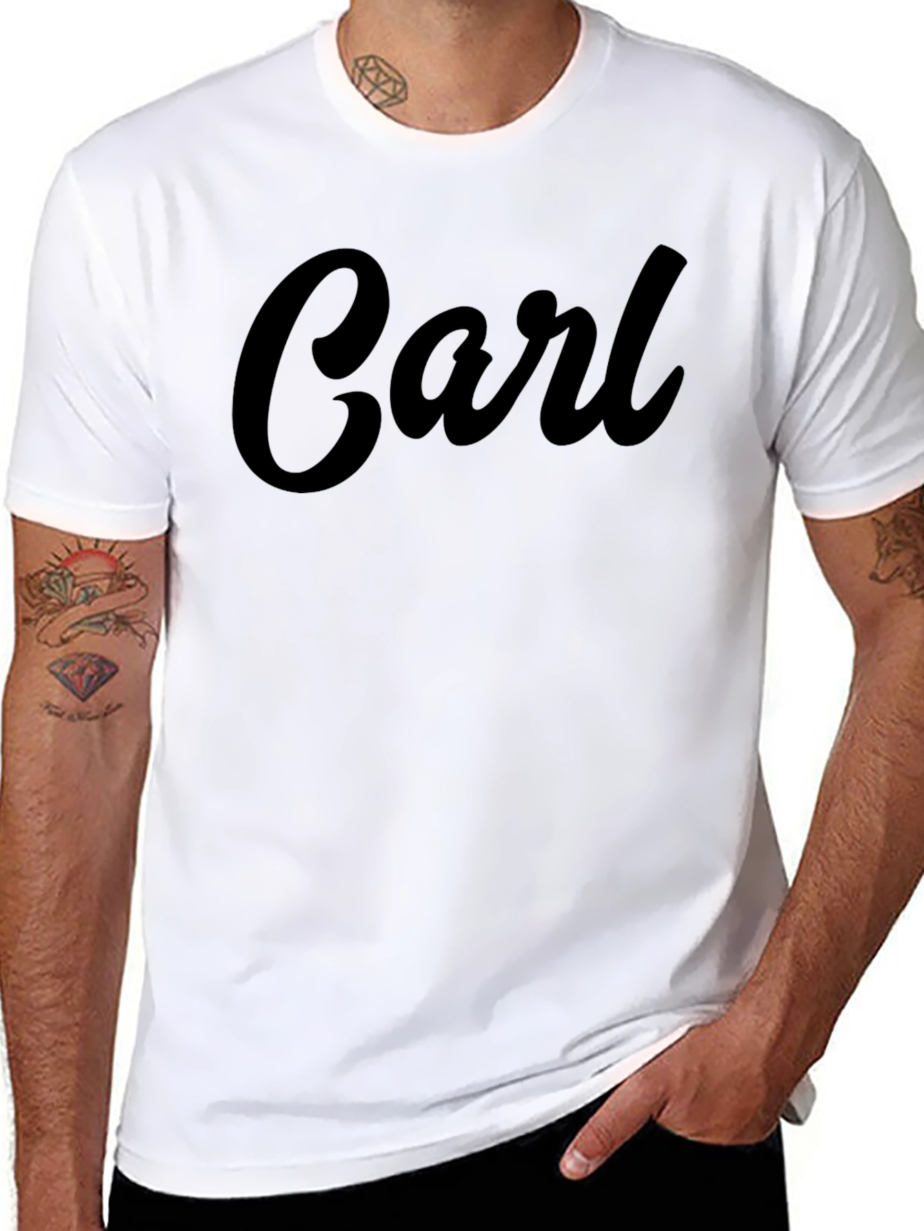 Personalized Carl Black T-Shirt - Custom Name Tee