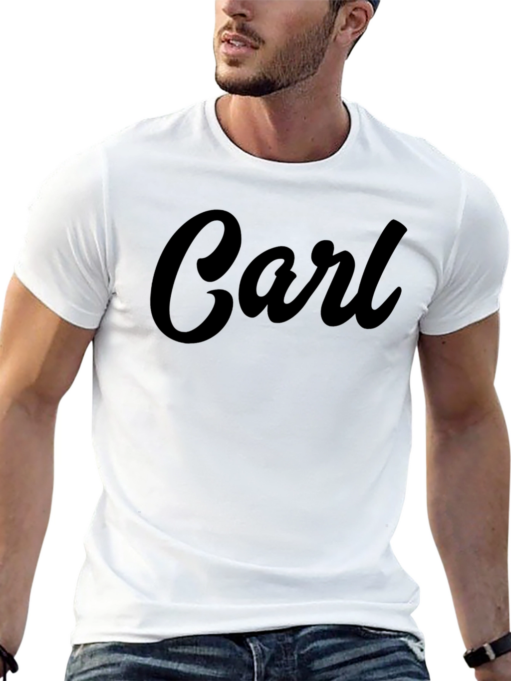 Personalized Carl Black T-Shirt - Custom Name Tee