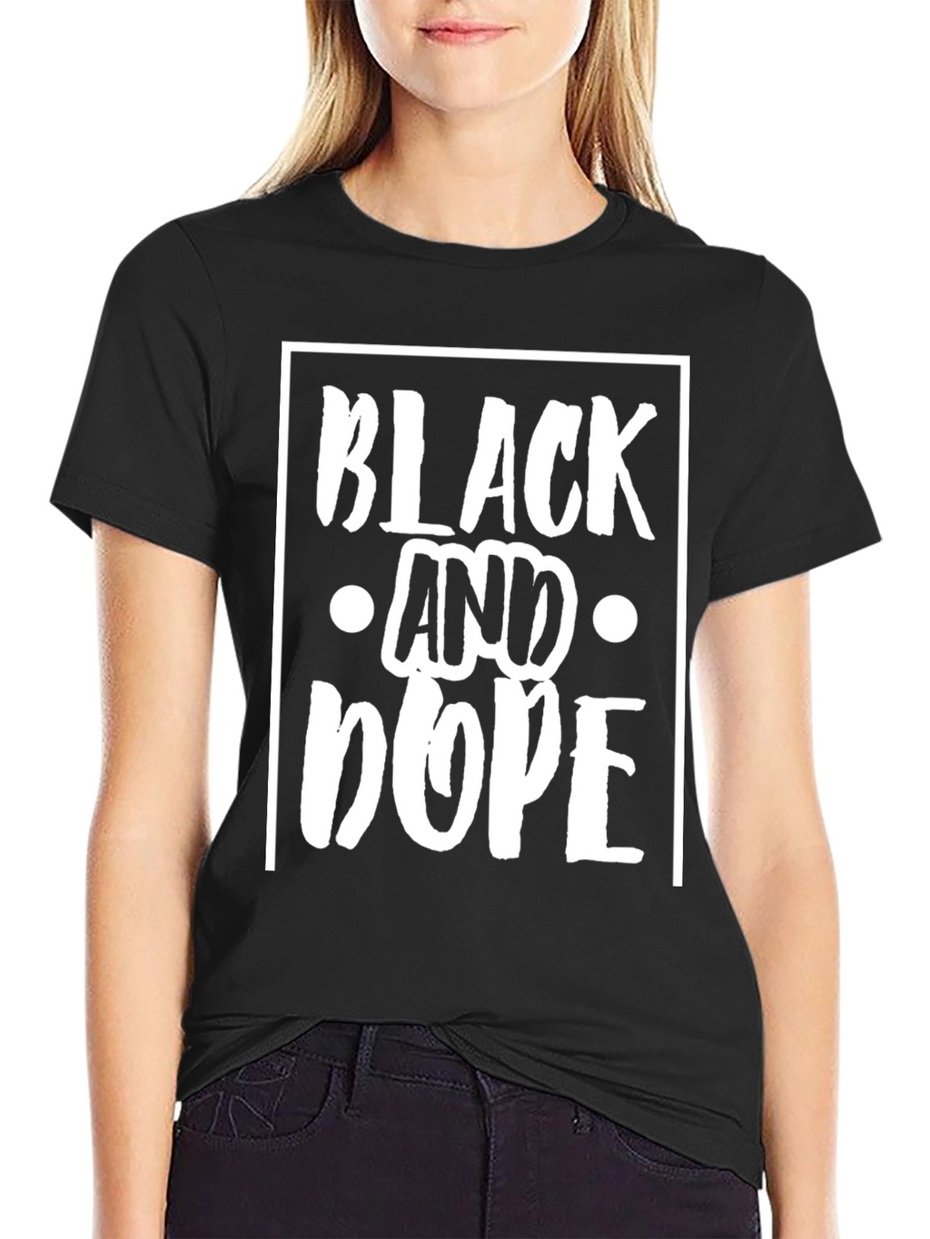 Black and Dope Graphic Print T-Shirt