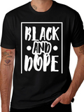 Black and Dope Graphic Print T-Shirt
