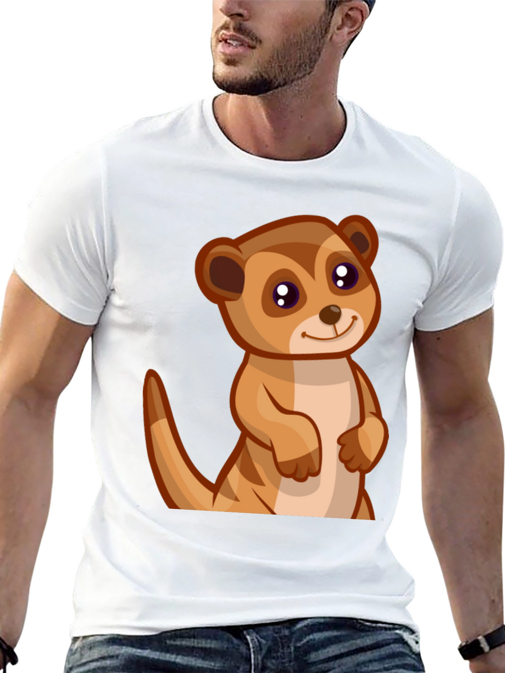 Cute Meerkat Graphic Tee - Soft Cotton Comfort