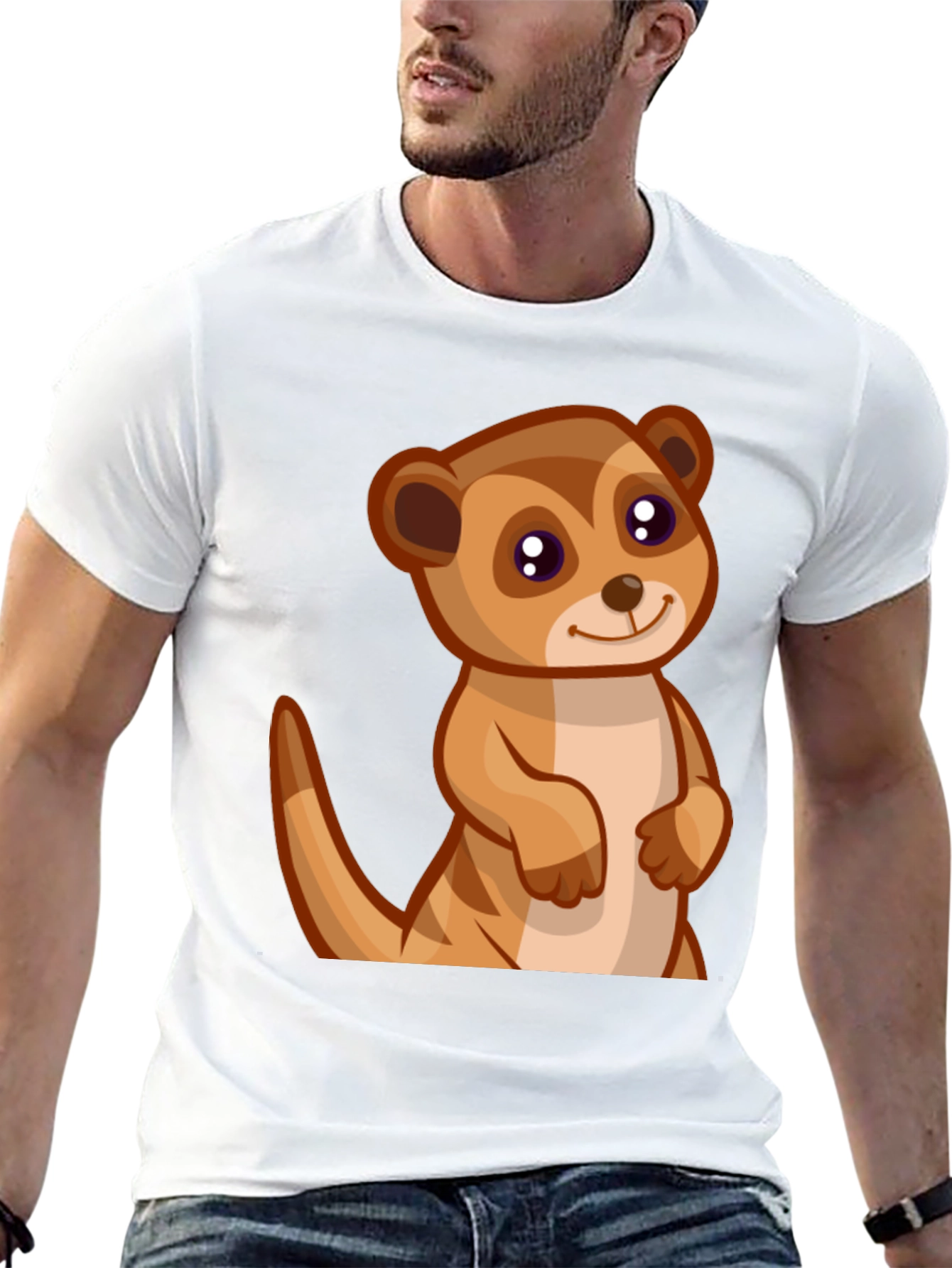 Cute Meerkat Graphic Tee - Soft Cotton Comfort