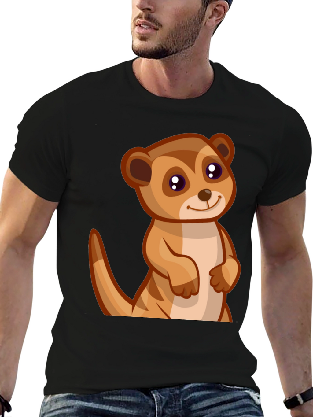 Cute Meerkat Graphic Tee - Soft Cotton Comfort