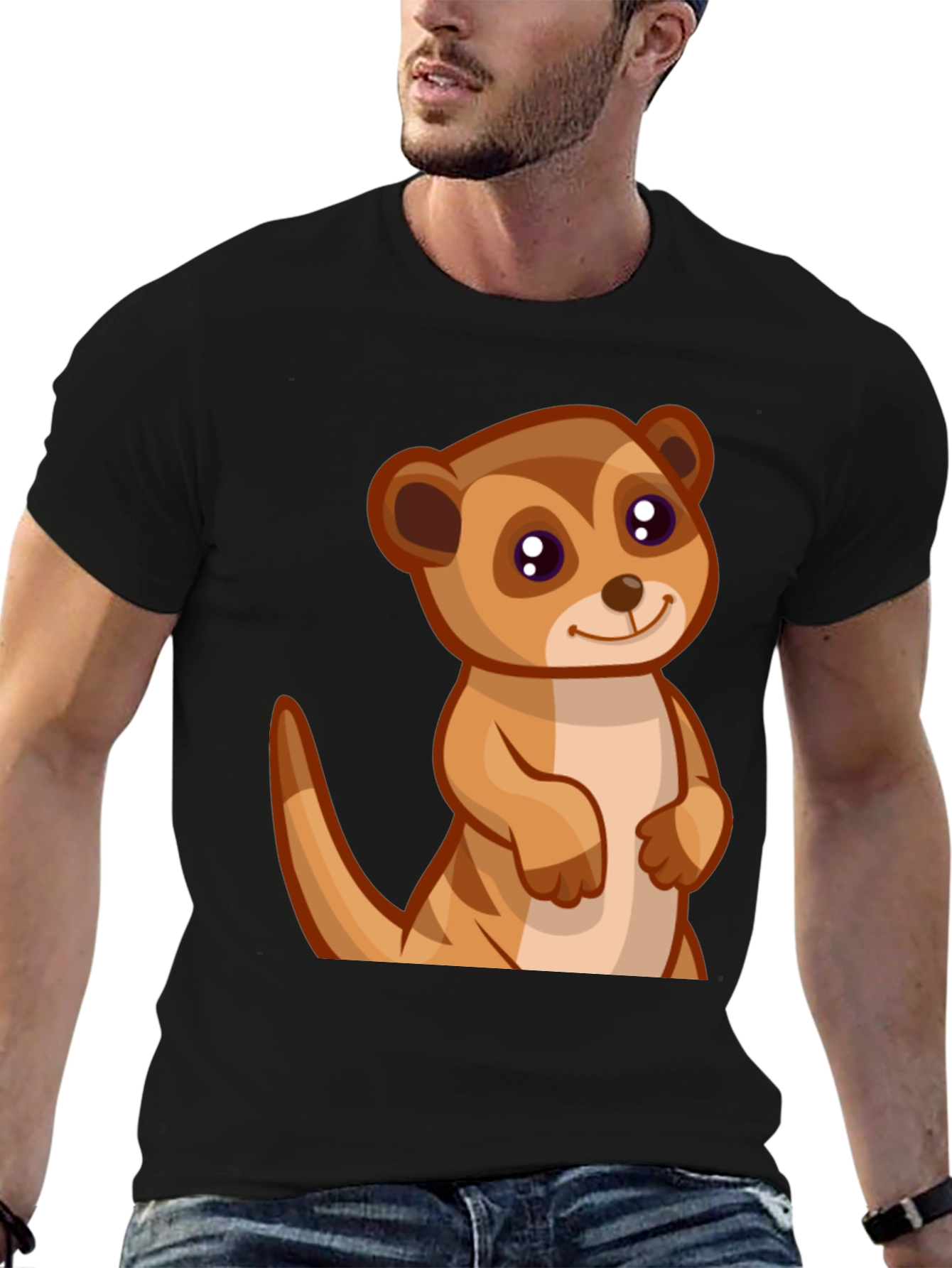 Cute Meerkat Graphic Tee - Soft Cotton Comfort