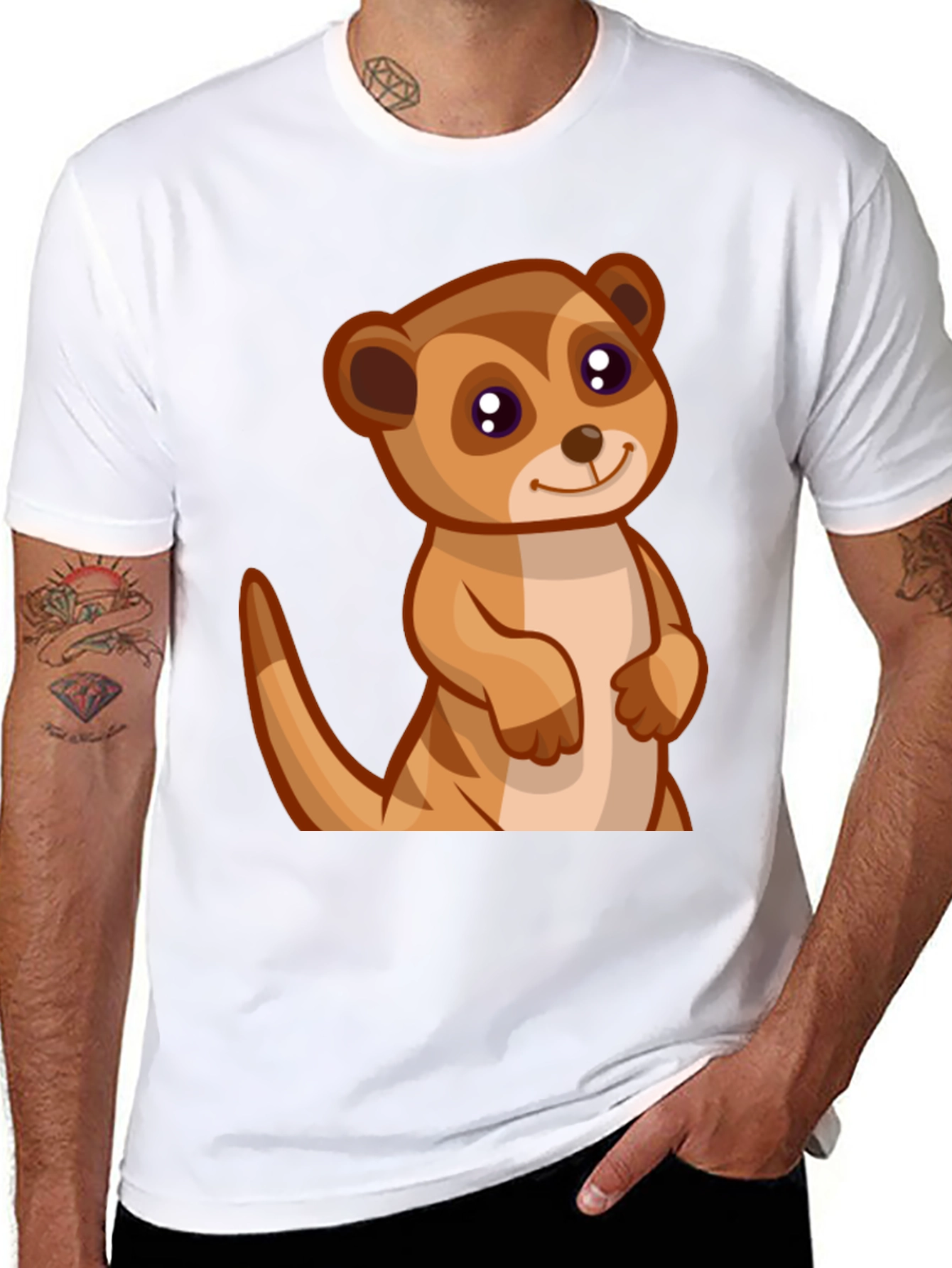 Cute Meerkat Graphic Tee - Soft Cotton Comfort