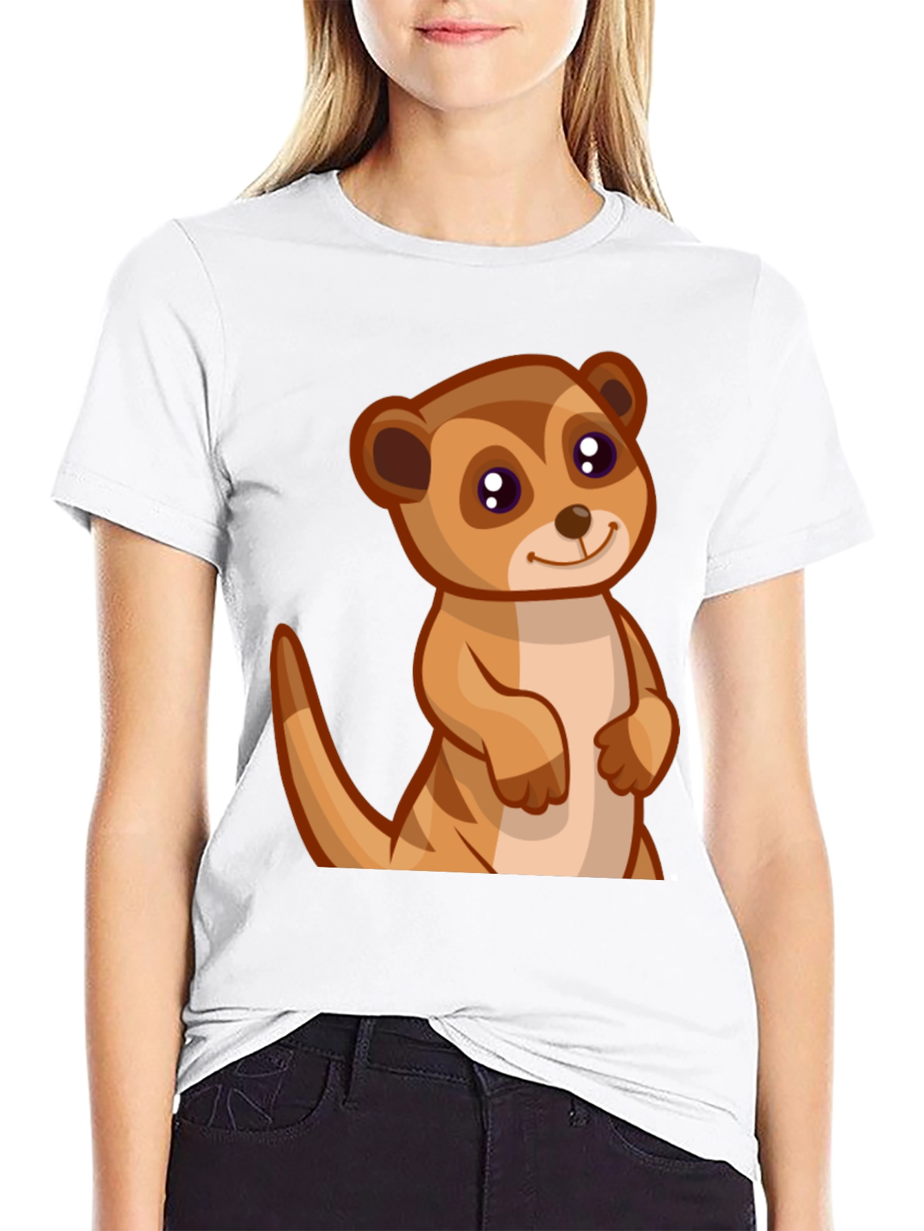 Cute Meerkat Graphic Tee - Soft Cotton Comfort