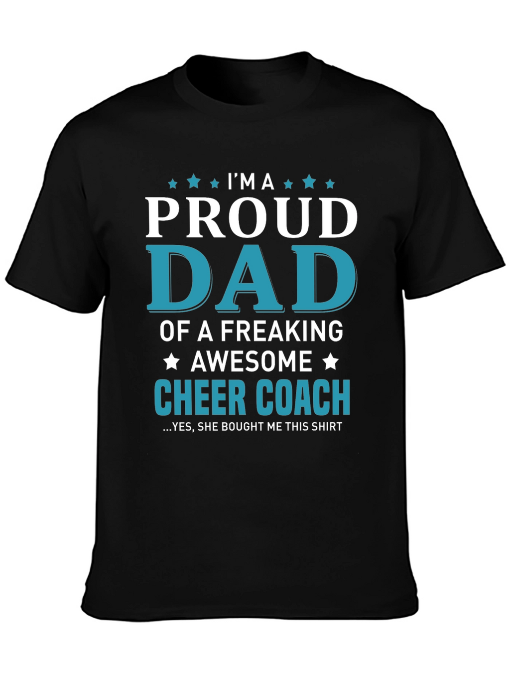Proud Cheer Coach Dad Graphic T-Shirt