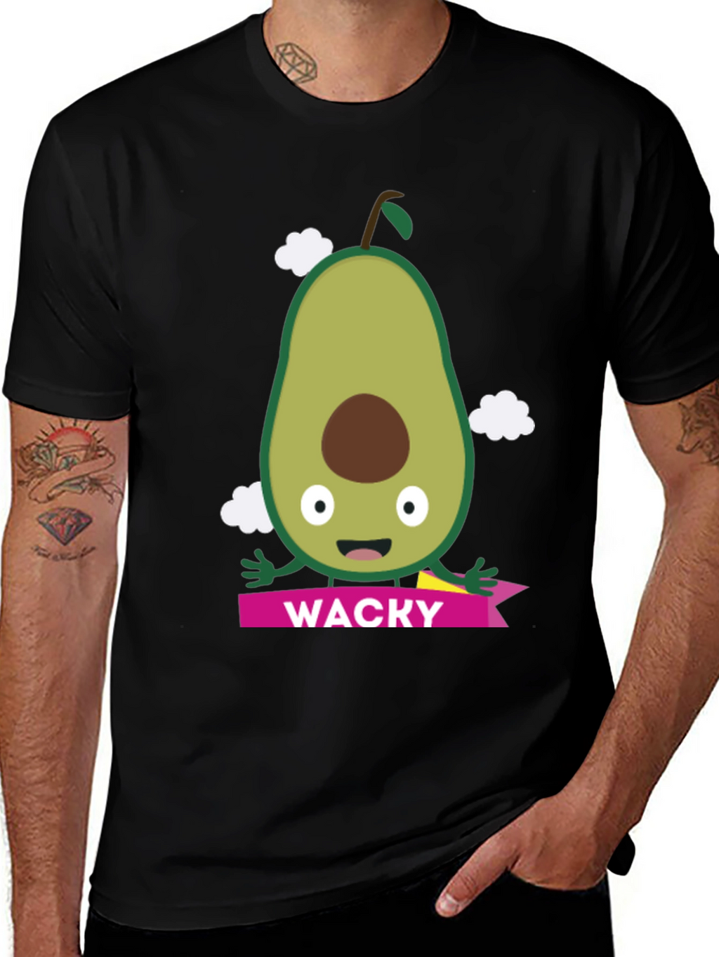 Wacky Avocado Graphic Tee - Fun Foodie T-Shirt