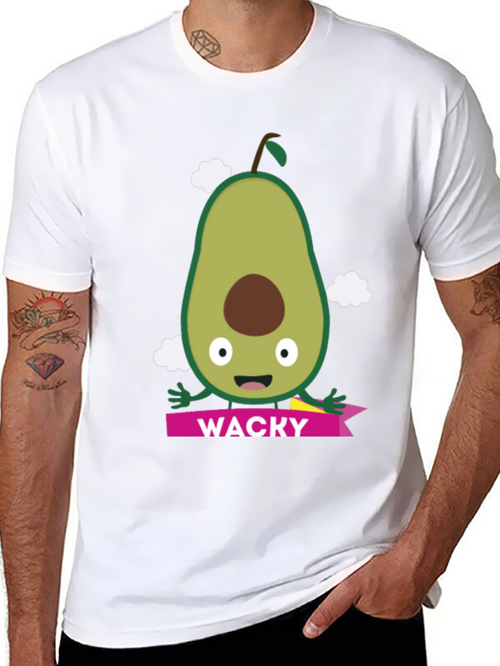 Wacky Avocado Graphic Tee - Fun Foodie T-Shirt