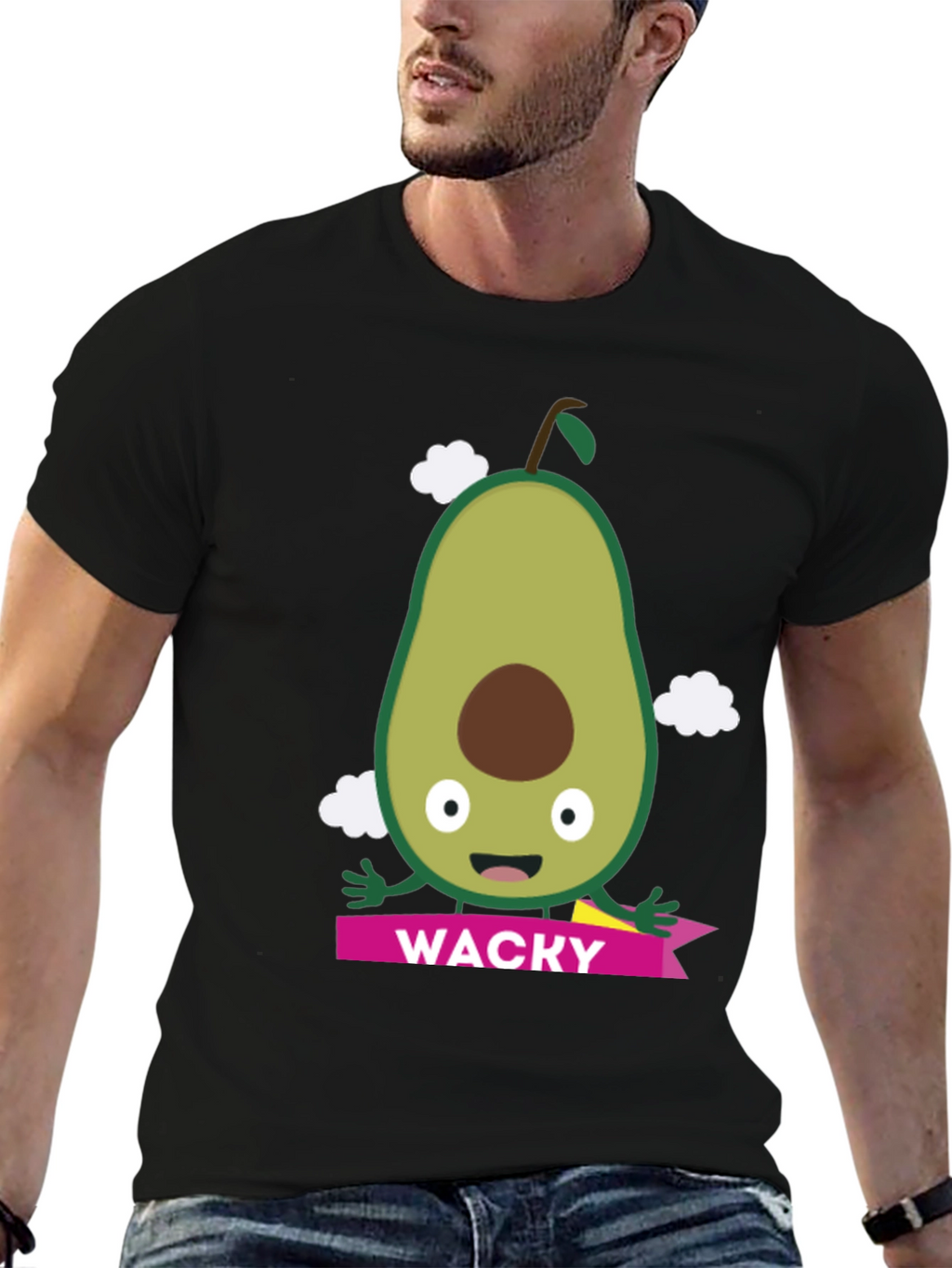 Wacky Avocado Graphic Tee - Fun Foodie T-Shirt