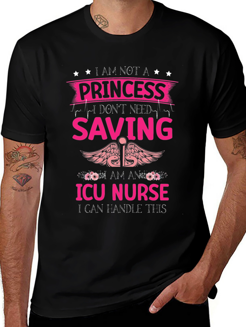 ICU Nurse Princess Graphic T-Shirt