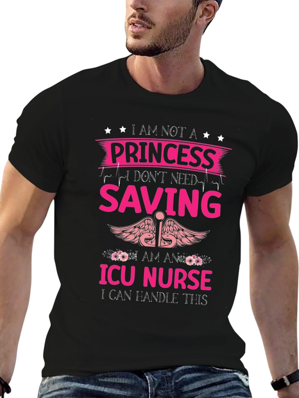 ICU Nurse Princess Graphic T-Shirt
