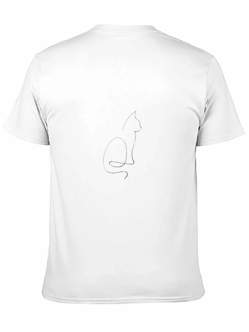 Mens Black Cat Silhouette Graphic T-Shirt
