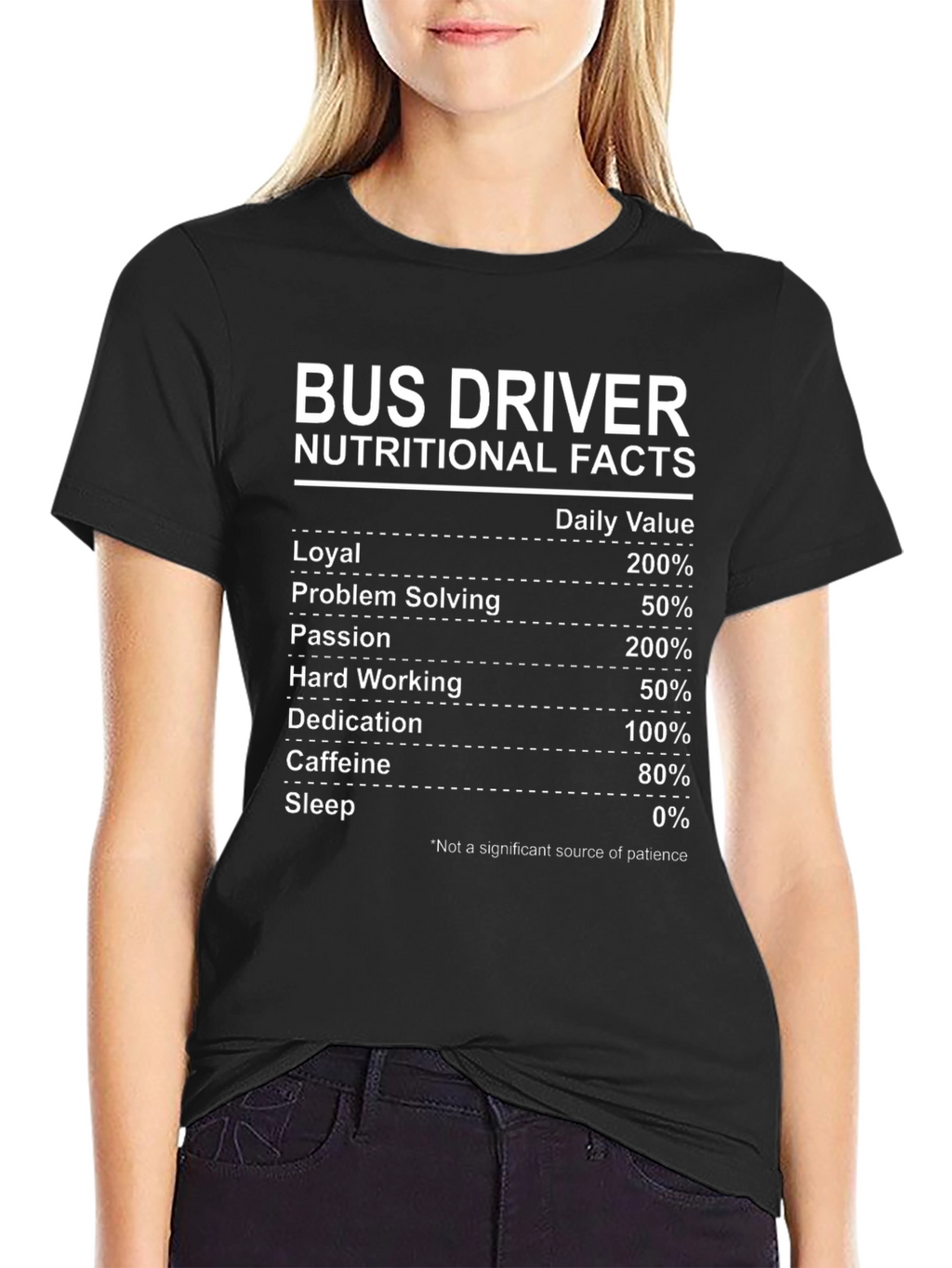 Bus Driver Nutritional Facts T-Shirt
