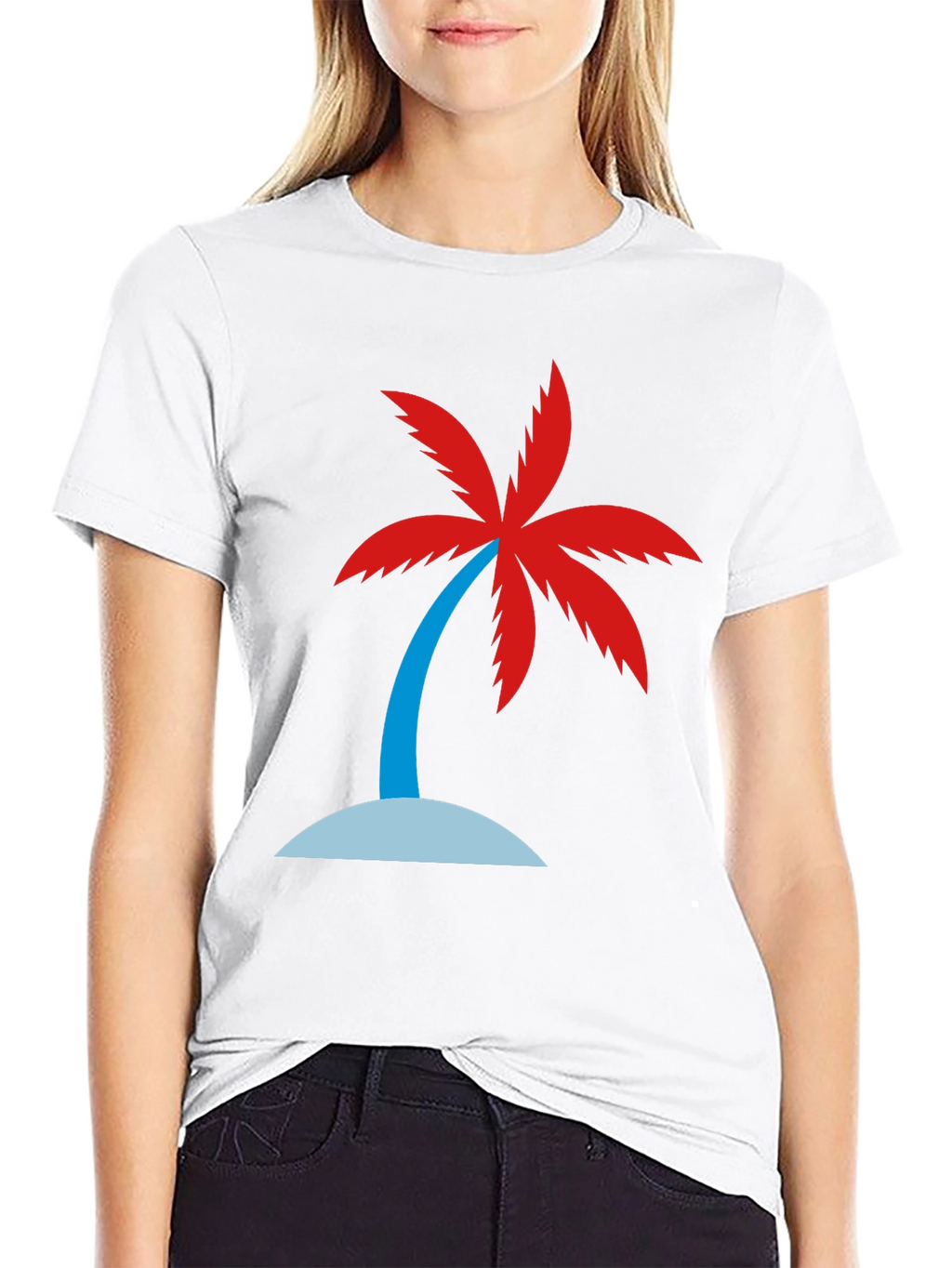 Black Palm Tree Graphic T-Shirt