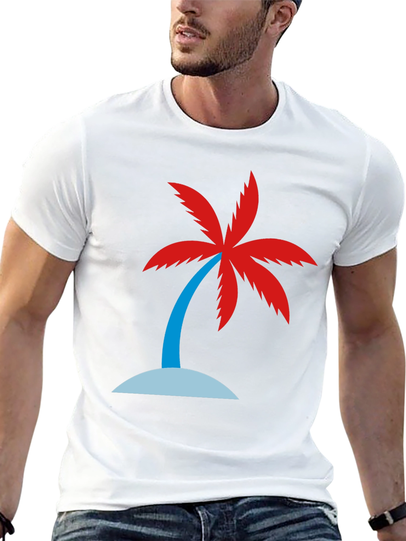 Black Palm Tree Graphic T-Shirt