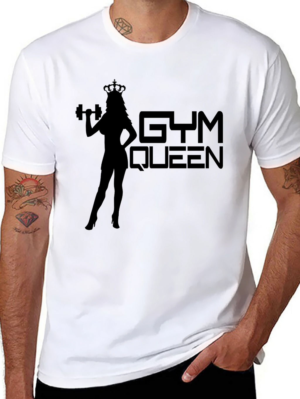 Gym Queen Graphic Tee - Black Fitness T-Shirt