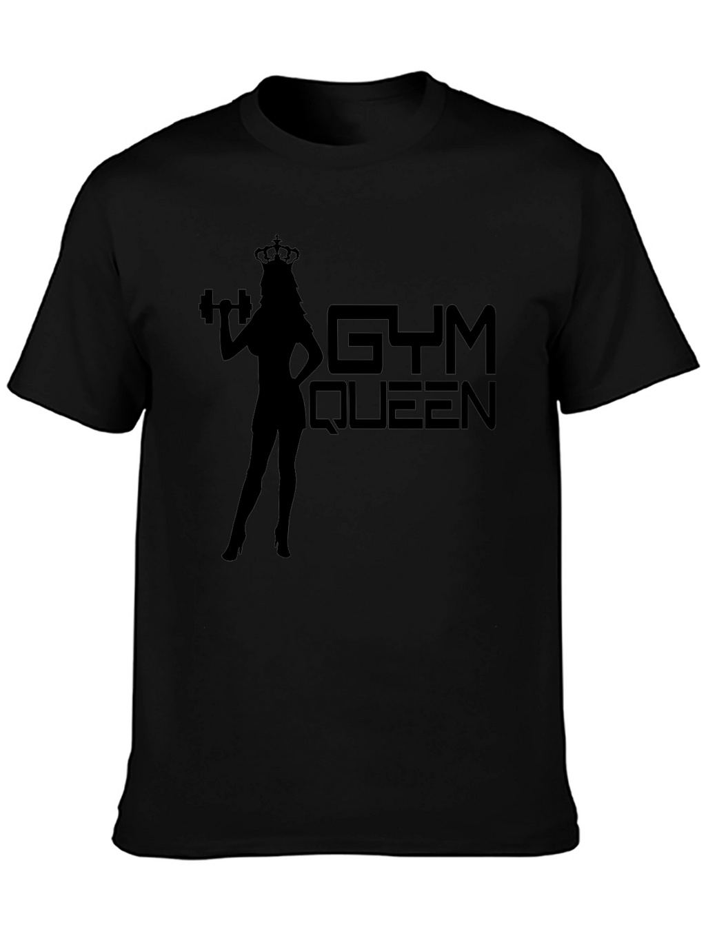 Gym Queen Graphic Tee - Black Fitness T-Shirt