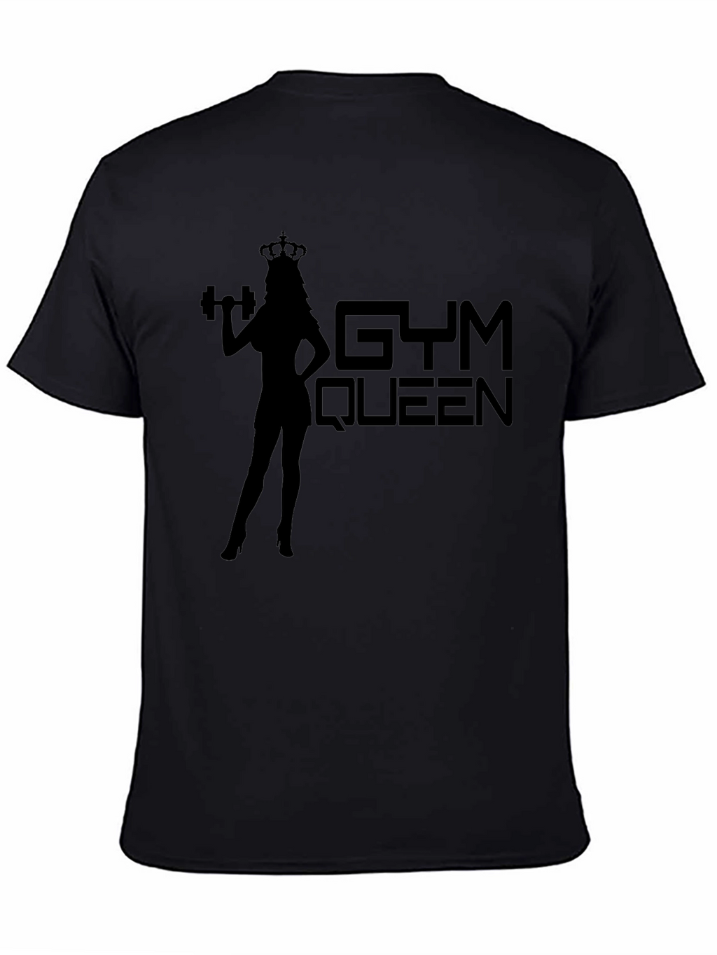 Gym Queen Graphic Tee - Black Fitness T-Shirt