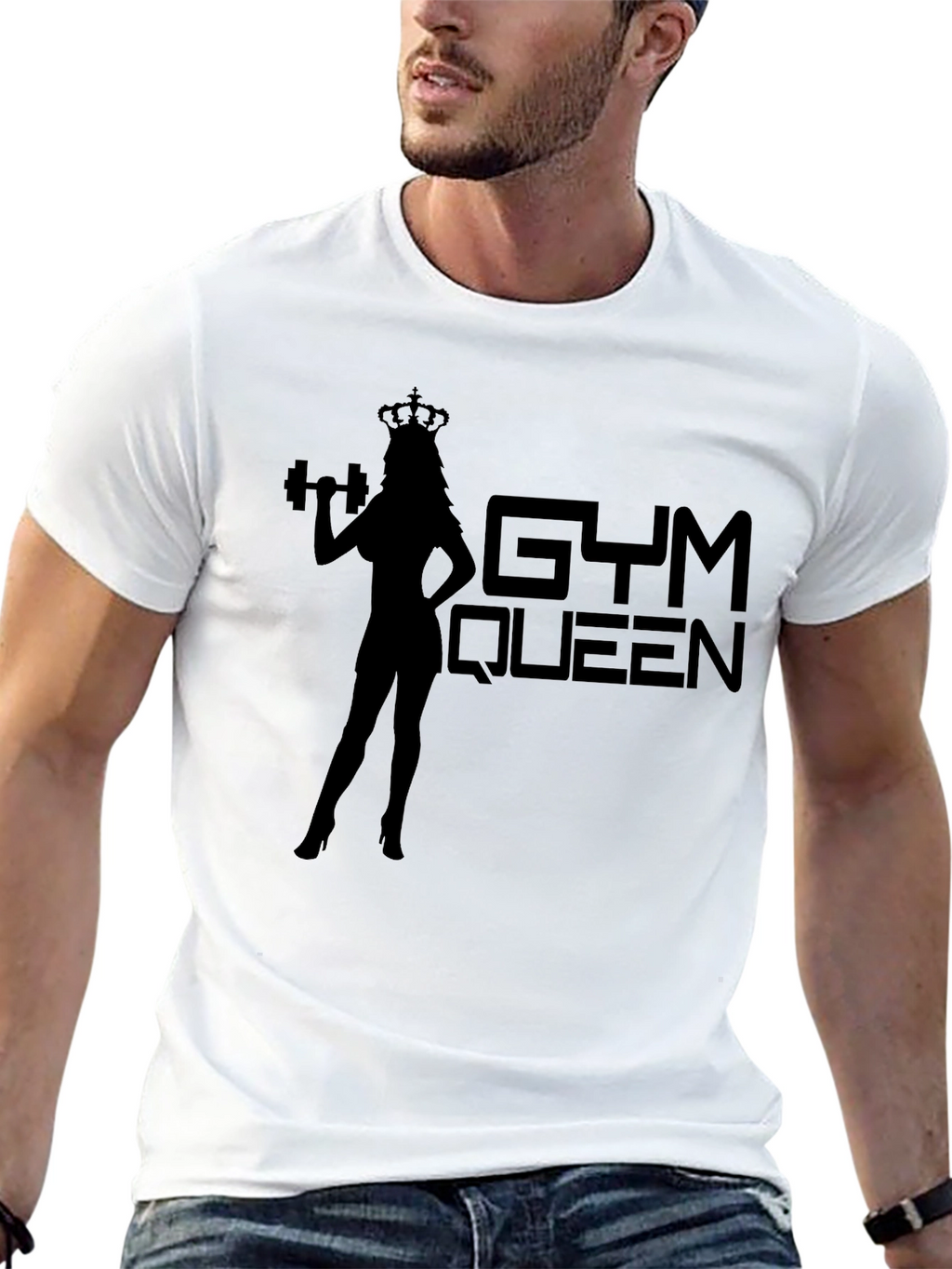 Gym Queen Graphic Tee - Black Fitness T-Shirt