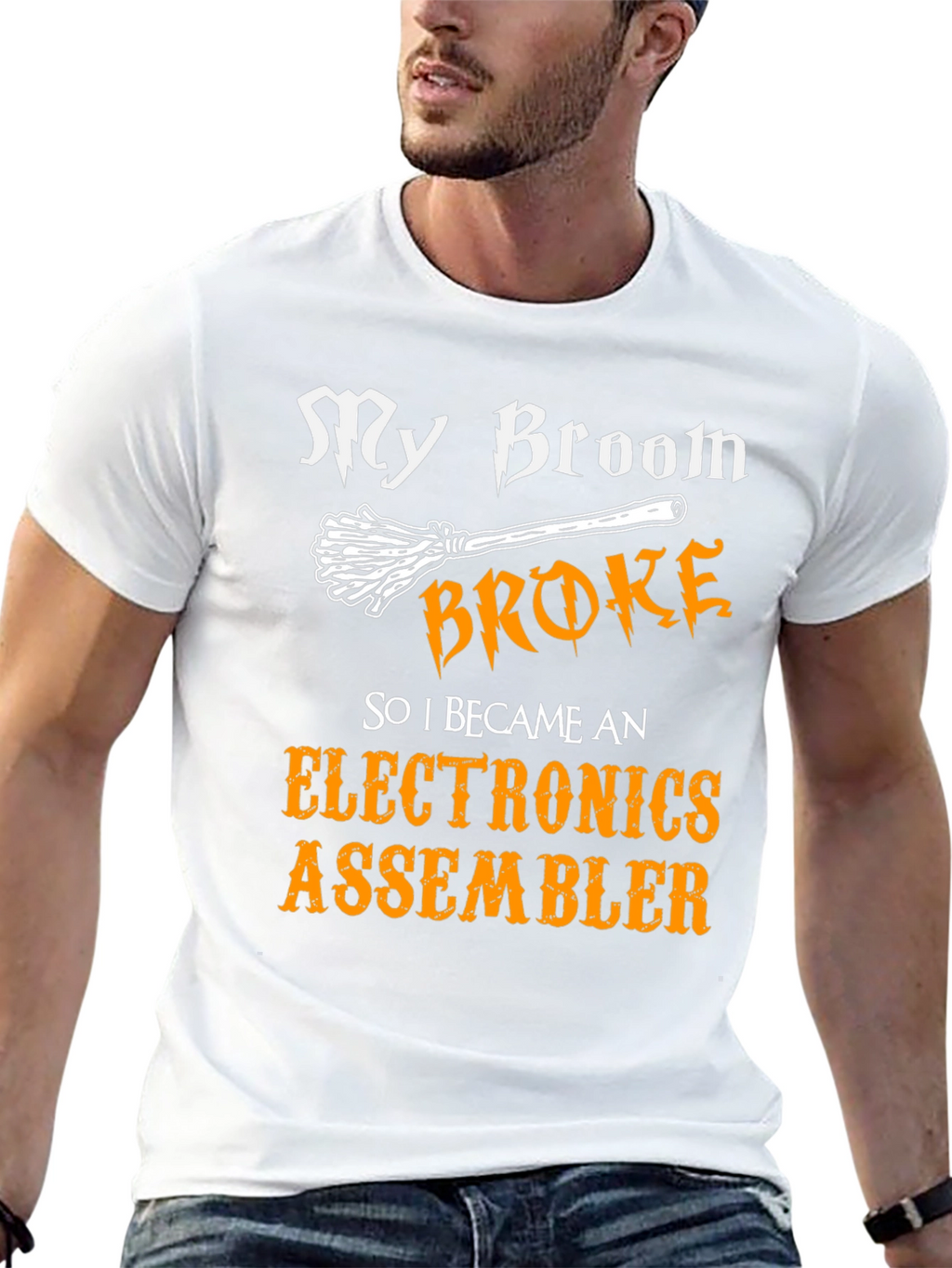 My Broom Broke Now Electronics Assembler T-Shirt