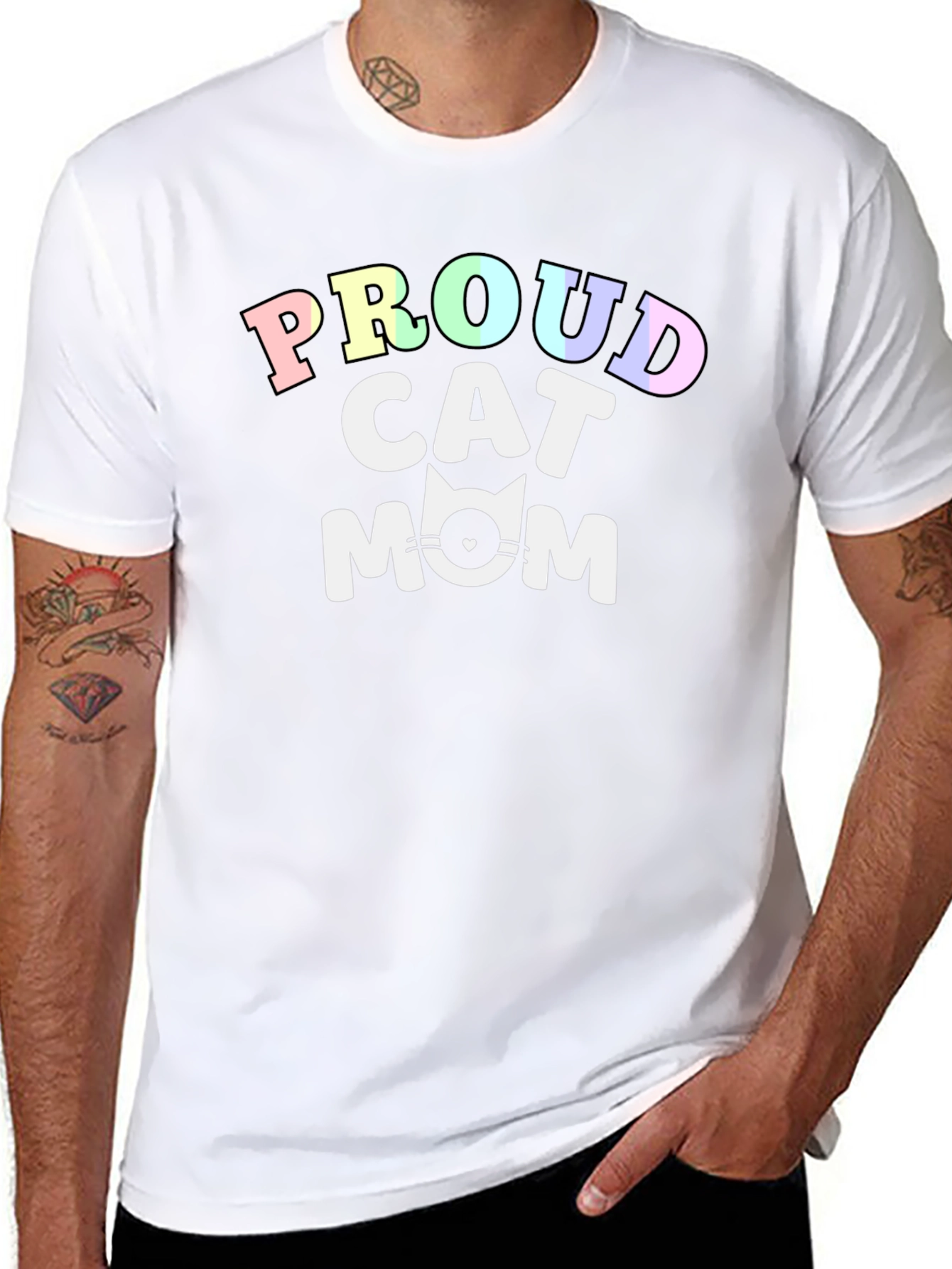 Proud Cat Mom T-Shirt - Cute Feline Lover Tee