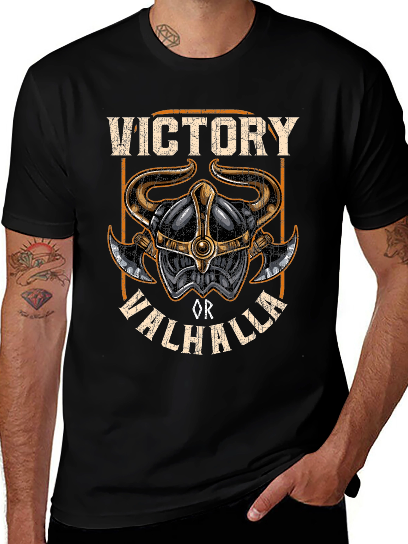 Victory or Valhalla Viking Graphic Tee