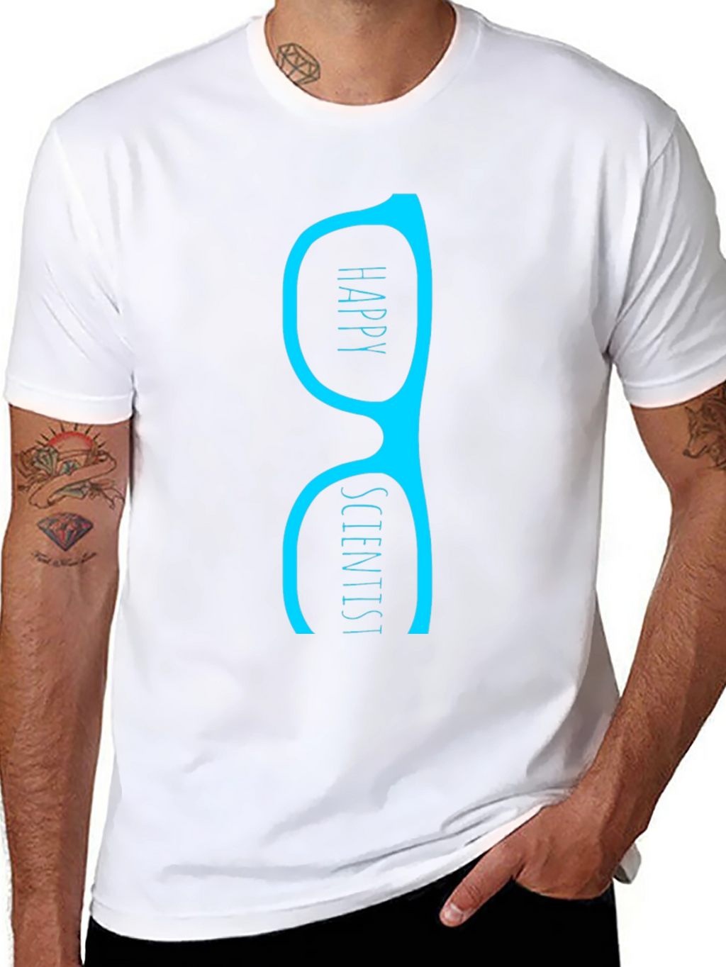 Happy Scientist T-Shirt - Black Graphic Tee