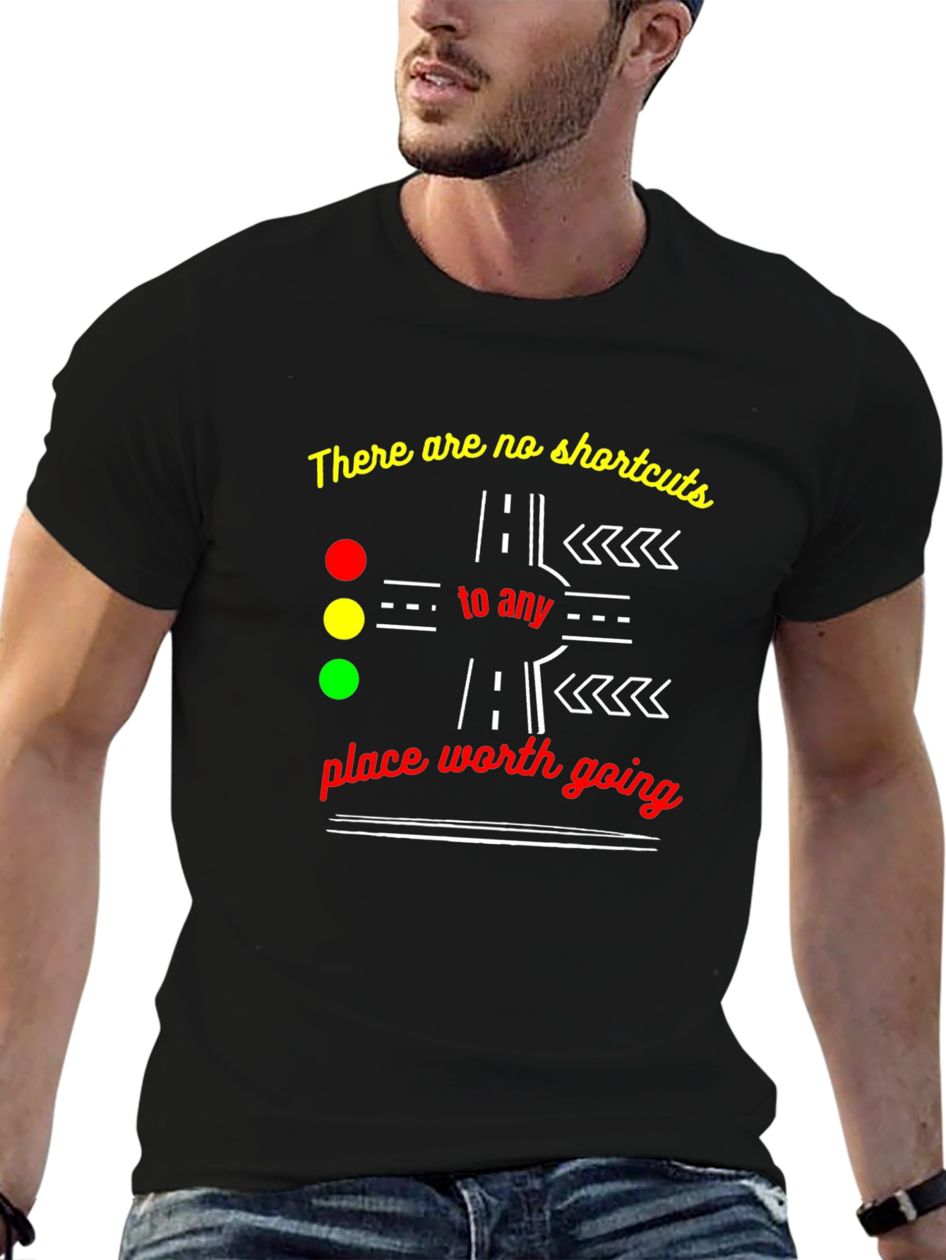 No Shortcuts Graphic Tee - Motivational T-Shirt