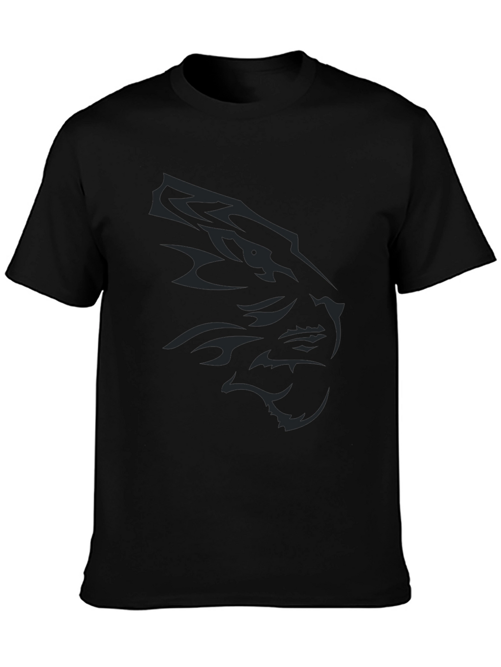 Mens Black T-Shirt with Animal Graphic