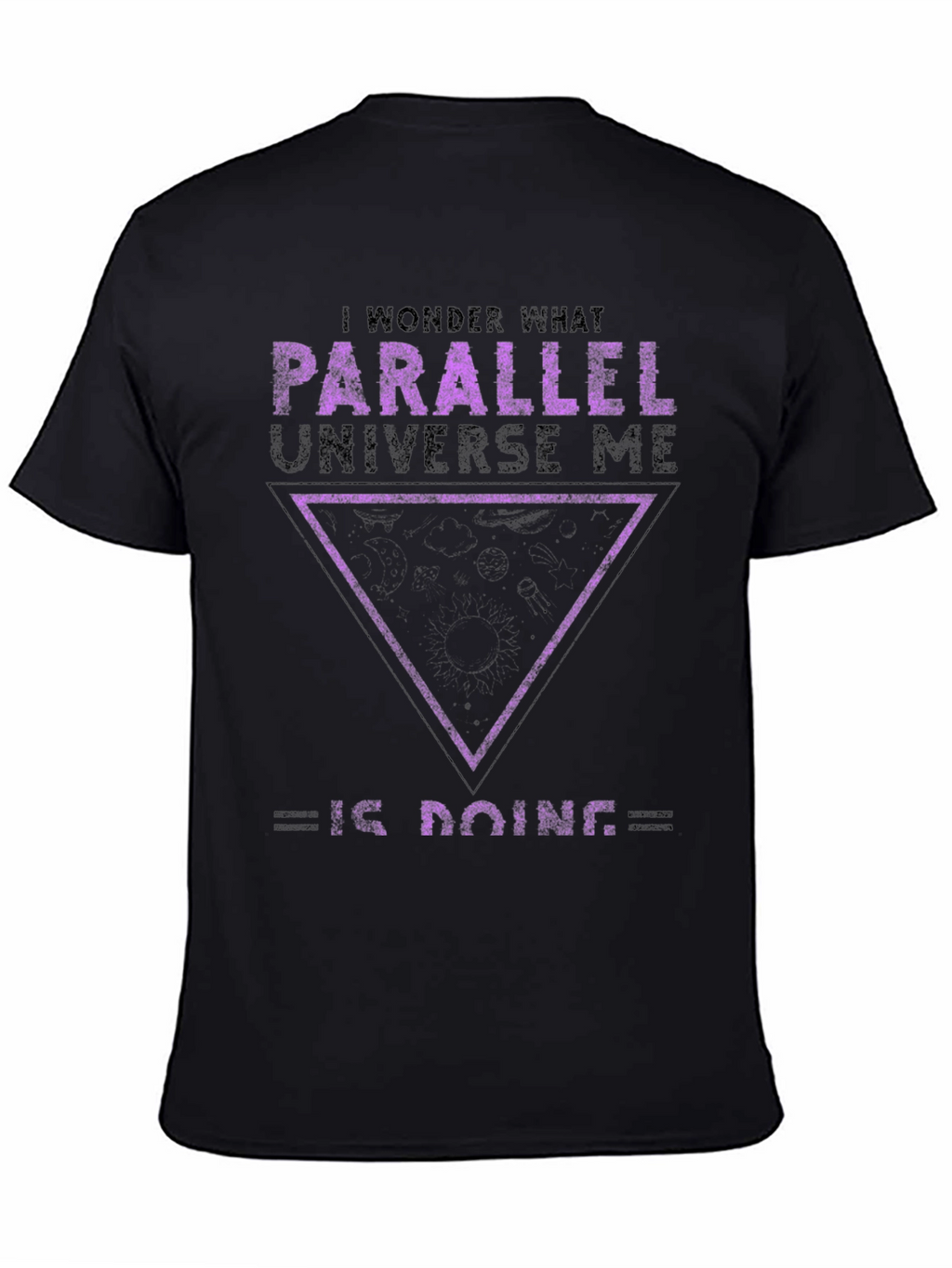 Parallel Universe Me Graphic T-Shirt - Black Cotton Tee