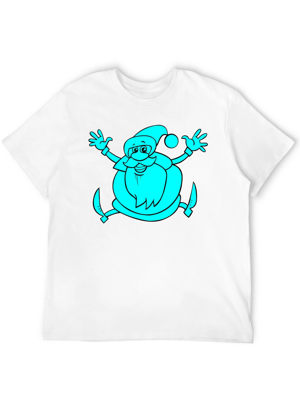 Santa Graphic Black T-Shirt
