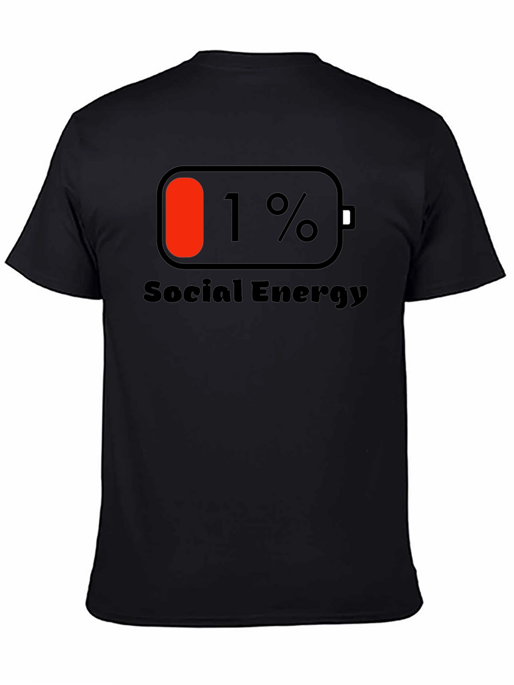 Social Energy 1% T-Shirt - Black Cotton Tee
